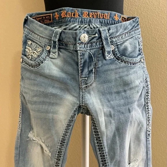 Rock Revival Light Blue Skinny Jeans - Picture 6 of 6